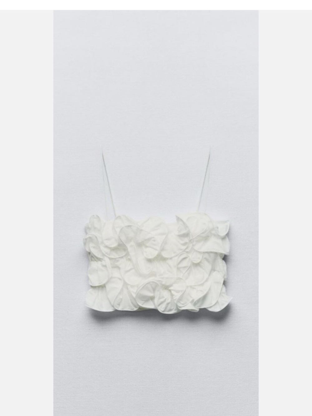 🆕 Zara Ruffle Crop Top - Picture 3 of 7